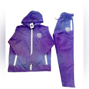 Substantial purple windbreaker